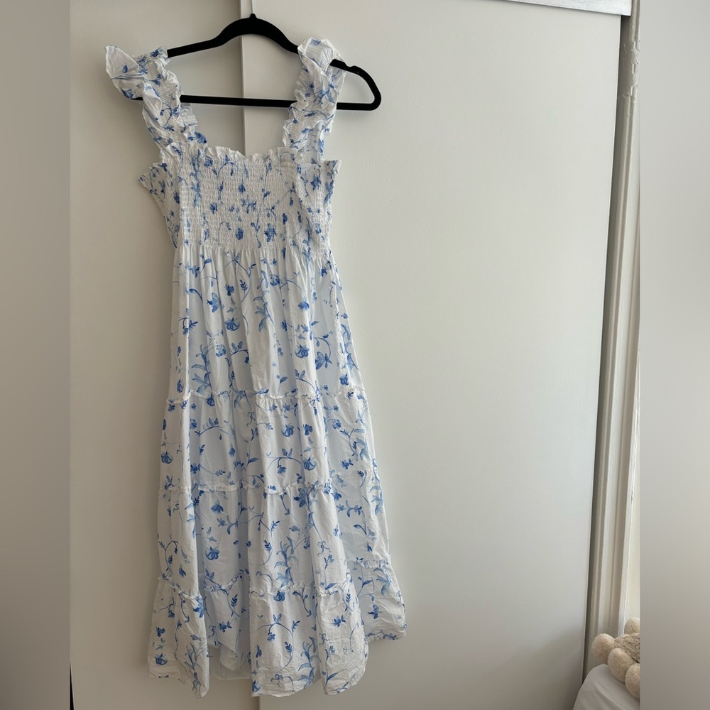 Hill House Ellie Large Nap Dress Blue Botanical